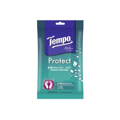 Tempo Protection Disinfectant Wet Wipes L16xW2cm, 10Sheets/Pkt, 120Pkts/Ctn