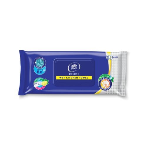 Vinda Kitchen Wipes L20xW27cm, 40Sheets/Pkt, 12Pkts/Ctn, Deluxe