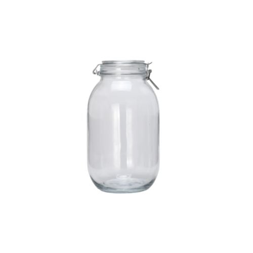 Glass Preserving Jar With Clip Lid TØ9.5xØ15xH26.5cm,3150ml/1102Grams
