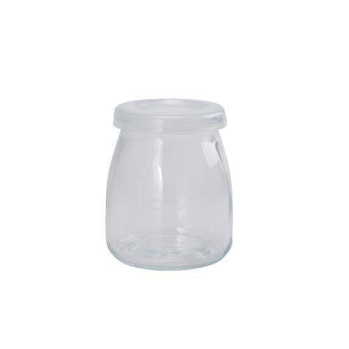 Glass Pudding With Polypropylene Cap Ø7xH8.5cm, 220ml