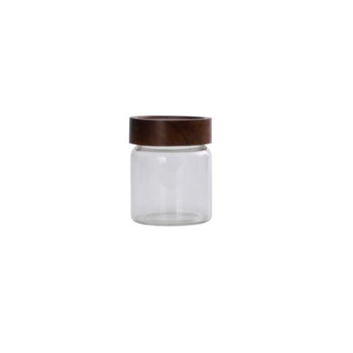 Borosilicate Glass Jar With Acacia Wooden Lid Ø8xH10.1cm, 325ml