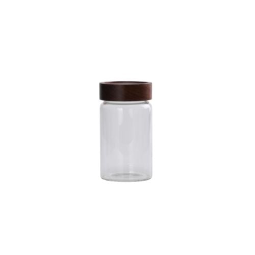 Borosilicate Glass Jar With Acacia Wooden Lid Ø8xH14.6cm, 545ml