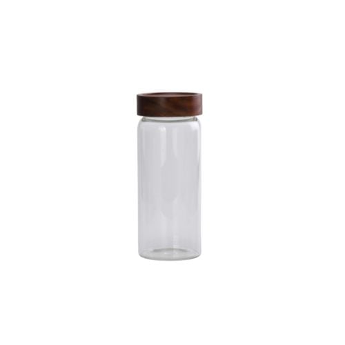 Borosilicate Glass Jar With Acacia Wooden Lid Ø8xH20cm, 785ml