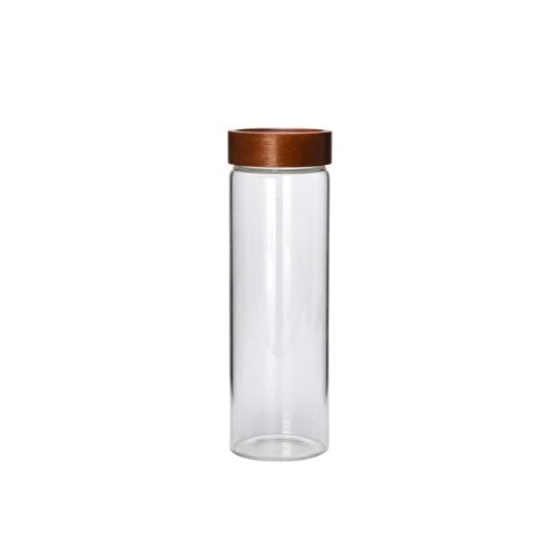 Borosilicate Glass Jar With Acacia Wooden Lid Ø8xH24.9cm, 990ml