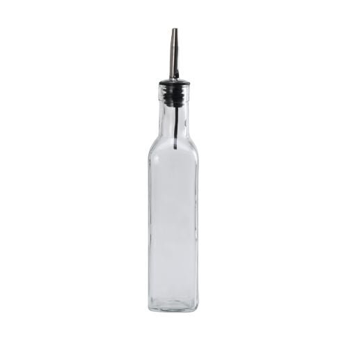Glass Olive Oil Bottle With 304 Stainless Steel Pourer L4.7xW4.7xH26.5cm, 250ml