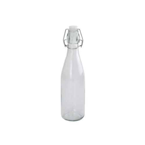 Glass Bottle With Plastic Swing Lid Ø7xH27cm, 520ml
