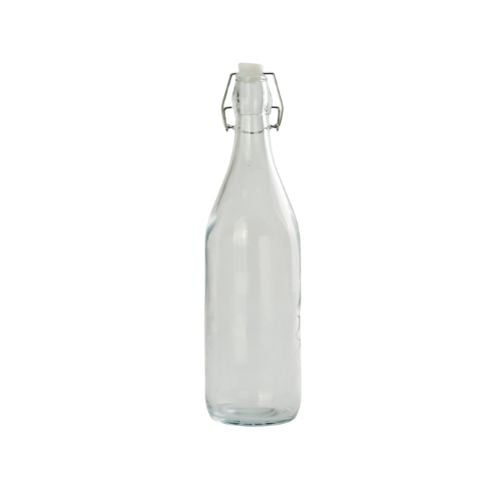 Glass Bottle With Plastic Swing Lid Ø8.5xH31.5cm, 1000ml
