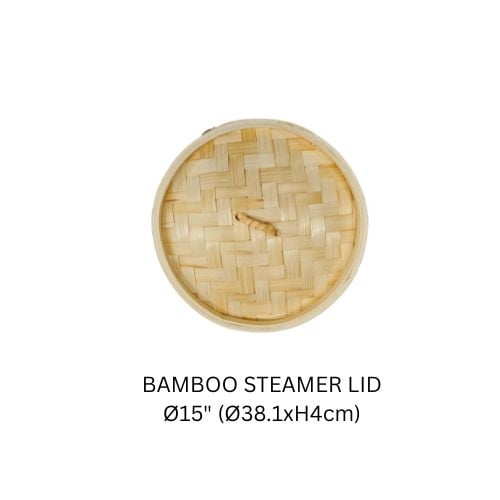 Bamboo Steamer Lid For 01-00835 & 01-00839, Ø15" (Ø38.1xH4cm)