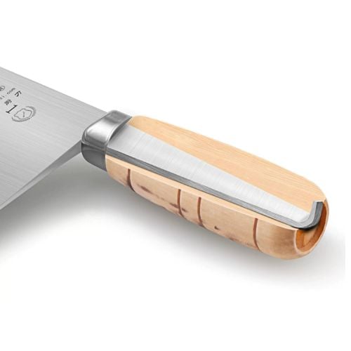 Stainless Steel Kow Kong Knife With Wooden Handle #2, L30.7xW12cm, Blade L20cm, Shibazi