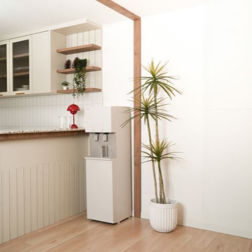 Cuckoo Flo Alkaline Water Purifier With 6-Stage Filtration & 4 Advanced Filters And Safety Features + 1 Year Free Service (Value Up To $430/Time), L36xD46.5xH130.5cm, Hot: 4L, Cold: 5L, Room: 7L, Cold: 0.8A, Hot: 500W, Matte White ==1 Year Warranty==