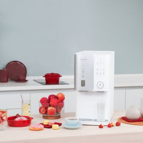Cuckoo Grande Water Purifier With 6-Stage Filtration, One-Touch Operation & Hot Water Sterilisation + 1 Year Free Service (Value Up To $430/Time) L26xW52.7xH50.6cm, Cold: 2.5L, Room: 2.7L, Hot & Extra Hot: 2.4L, Cold: 0.6A, Hot: 450W, Extra Hot: 2400W ==1 Year Warranty==