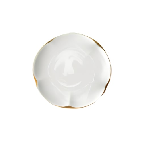 Tesswang Porcelain Round Plate With Gold Rim Ø18.5xH2.5cm