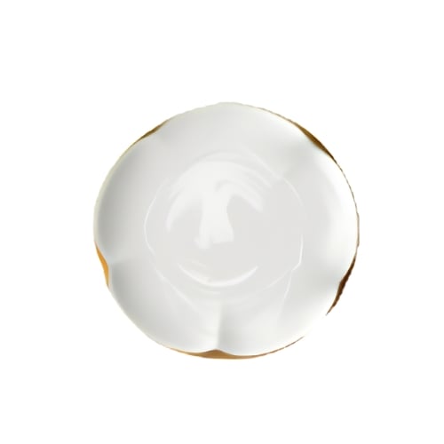Tesswang Porcelain Round Plate With Gold Rim Ø25.7xH2.2cm