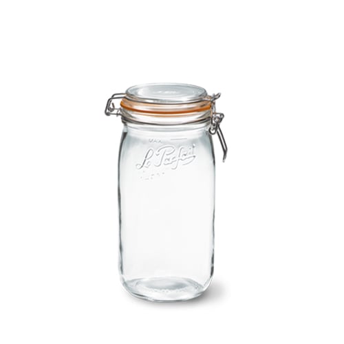 Le Parfait Glass Preserving Jar With Clip Ø8.5cm, 1.5L, Bocaux Super