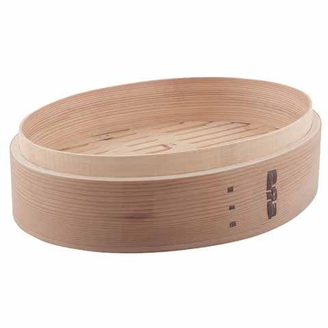 Wooden Oval Steamer Case L10xW8"