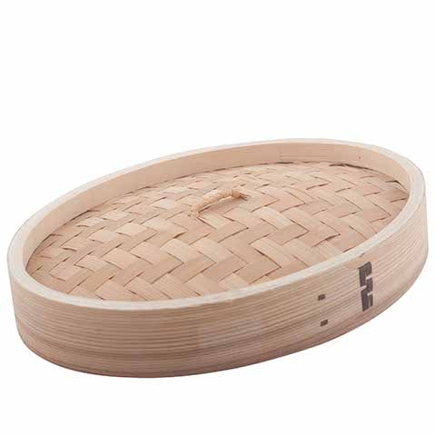 Wooden Oval Steamer Lid L10xW8"