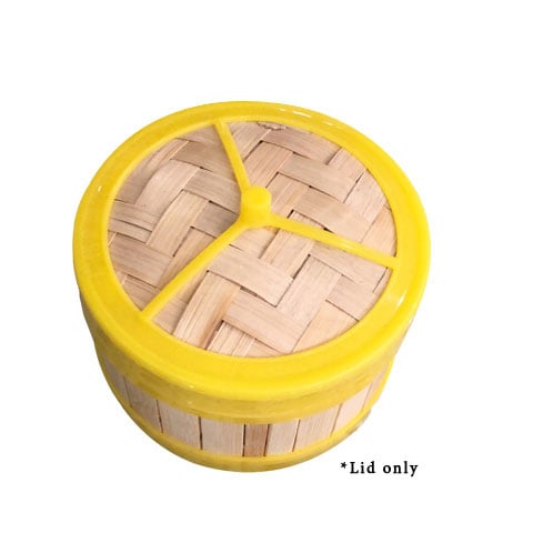 Bamboo Round Lid With Plastic Rim For Steamer #193910