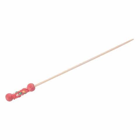 Bamboo Pick With Red Pearl L12cm,100Pcs/Pkt