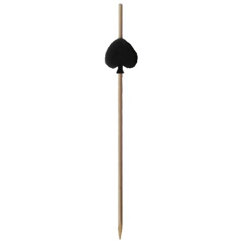 Bamboo Cocktail Pick With Black Spade L12cm, 100Pcs/Pkt