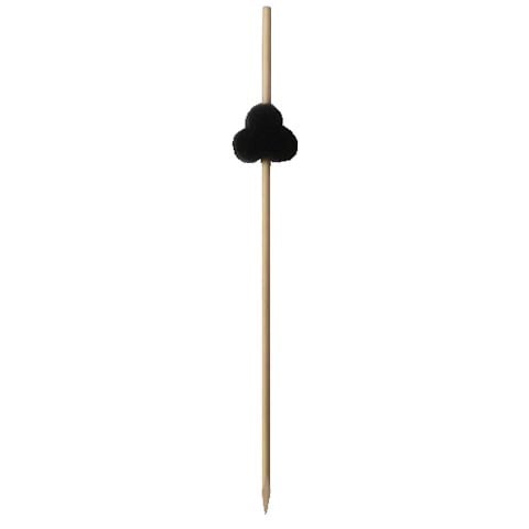 Bamboo Cocktail Pick With Black Clover L12cm, 100Pcs/Pkt