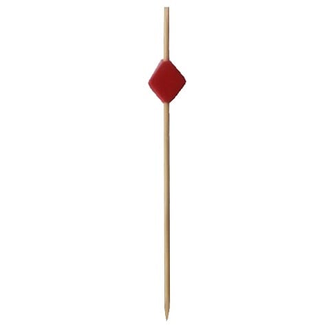 Bamboo Cocktail Pick With Red Diamond L12cm, 100Pcs/Pkt