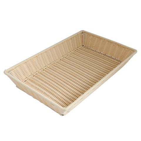 Heavy Duty Poly-Rattan GN 1/1 Rectangle Basket L53xW32.5xH9cm