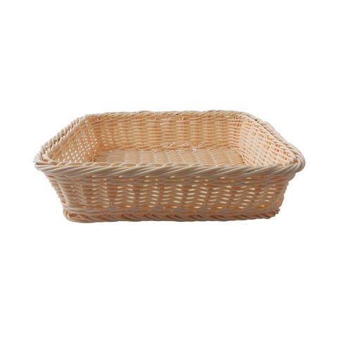 Heavy Duty Poly-Rattan Rectangle Basket L32xW26xH7cm