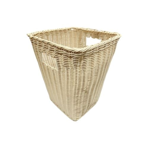 Heavy Duty Poly-Rattan Square Basket With Handles L26xW26xH33.5cm