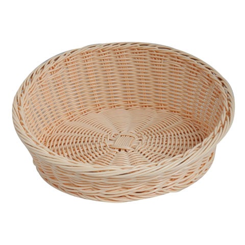 Heavy Duty Poly-Rattan Round Basket Ø40xH25cm