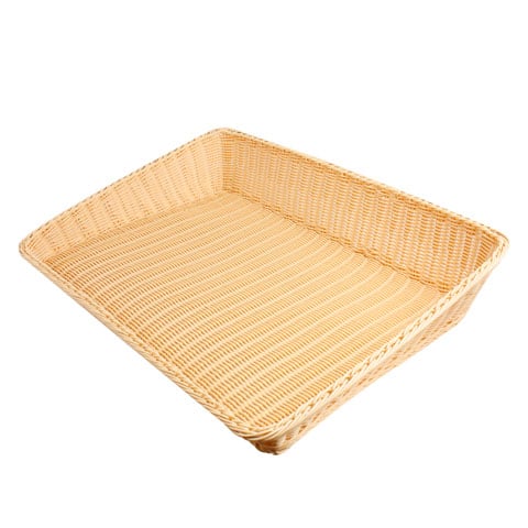 Heavy Duty Poly-Rattan Rectangle Basket L45xW60xH12cm