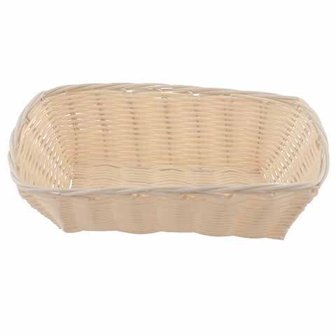 Poly-Rattan Rectangle Basket L23xW15xH7cm