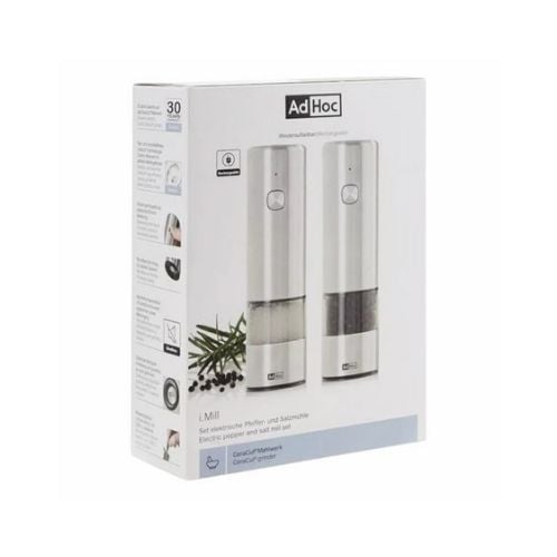 AdHoc I.Mill Ceracut Battery Operated Pepper & Salt Mill Ø5xH17cm