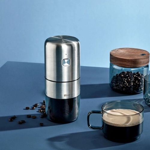 Ad Hoc Stainless Steel Electric Pepper And Salt Mill With Ceramic Grinder USBRechargeable Ø8xH18.6cm, I.Mill, Ceracut