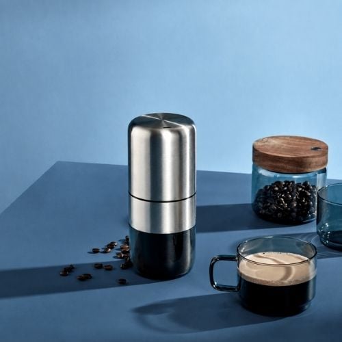 Ad Hoc Stainless Steel Electric Pepper And Salt Mill With Ceramic Grinder USBRechargeable Ø8xH18.6cm, I.Mill, Ceracut