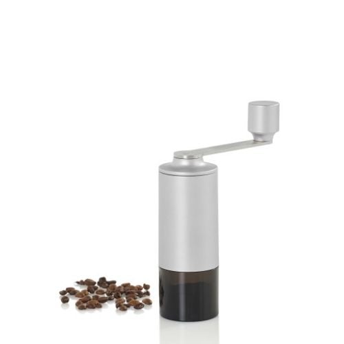 Ad Hoc Plastic Coffee Grinder Manual Mill With Ceramic Grinder Ø5.6xH 18.8cm, Light Grey, Moro, Ceracutxl