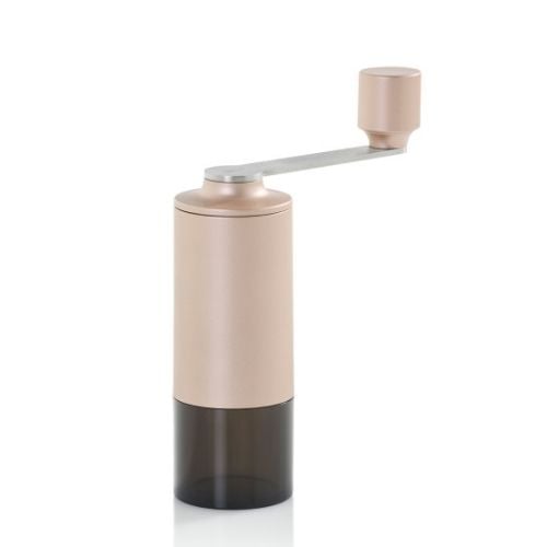 Ad Hoc Plastic Coffee Grinder Manual Mill With Ceramic Grinder Ø5.6xH 18.8cm, Light Copper, Moro, Ceracutxl