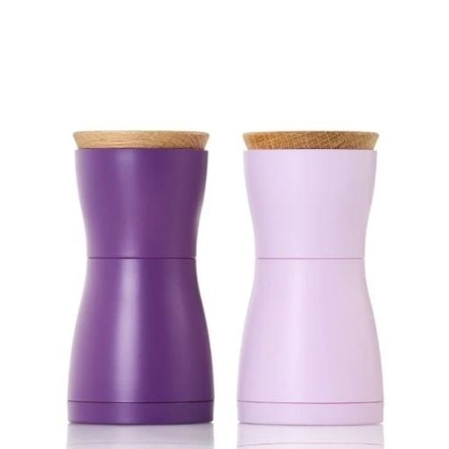 AdHoc Twin Pepper & Salt Mill Set Ø6.2xH13.3cm, Light Purple & Purple