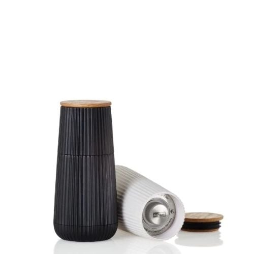 AdHoc Scape Pepper & Salt Mill Set Ø5.8xH12.3cm, Black & White