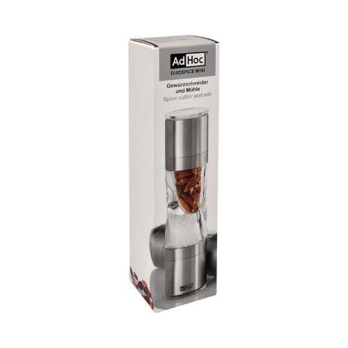 AdHoc Mini Duospice Stainless Steel Cutter & Mill Ø3.8xH15cm