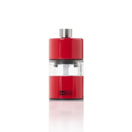 Ad Hoc Stainless Steel Lacquered Pepper And Salt Mill With Ceramic Grinder Ø3.2xH6.2cm, Red, Minimill, Ceracut