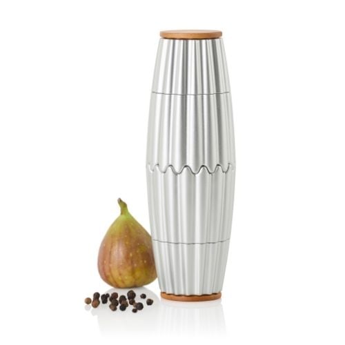AdHoc Magtwo Ceracut Magnetic Pepper & Salt Double Mill Ø6.6xH19.5cm, Silver