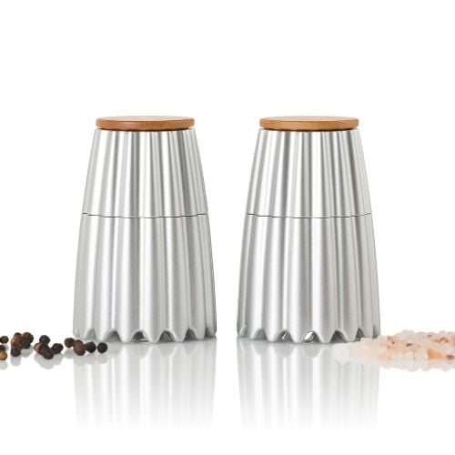 AdHoc Magtwo Ceracut Magnetic Pepper & Salt Double Mill Ø6.6xH19.5cm, Silver