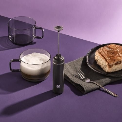 Ad Hoc Plastic Electric Milk & Sauce Frother Ø3.2xH20.8cm, Dark Grey, Moro