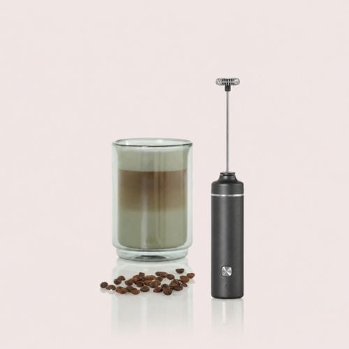 Ad Hoc Plastic Electric Milk & Sauce Frother Ø3.2xH20.8cm, Dark Grey, Moro
