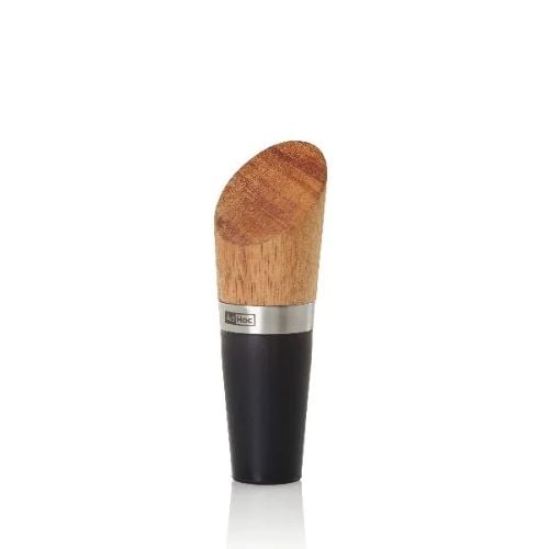 AdHoc Vine Silicone Bottle Stopper With Wooden Handle Ø2.5xH8.4cm