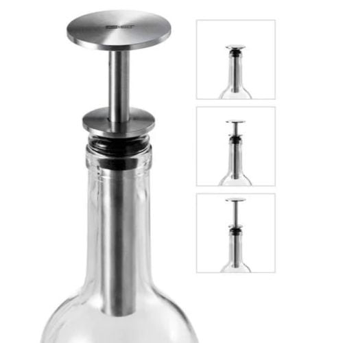 AdHoc Champ Stainless Steel & Silicon Wine Vacuum Pump Ø4.5xH9.5cm