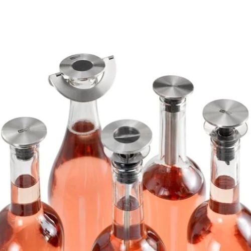 AdHoc Champ Stainless Steel & Silicon Wine Vacuum Pump Ø4.5xH9.5cm