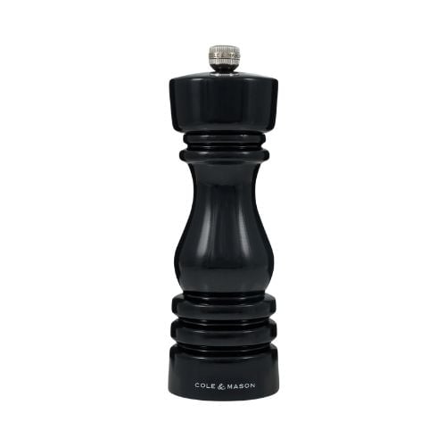 Cole&Mason London Wooden Salt Mill 18cm, Black Gloss