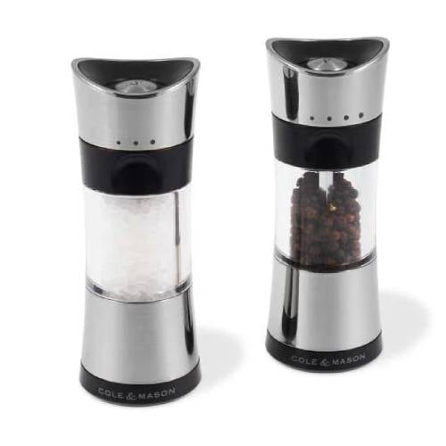 ACRYLIC METAL SALT & PEPPER MILLS GIFT SET