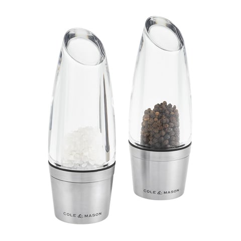 Cole & Mason Stainless Steel Acrylic Stemless Frosted Precision Mills Gift Set 14cm,Milston